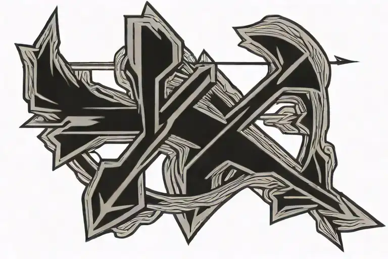 Arrow Made With Lines