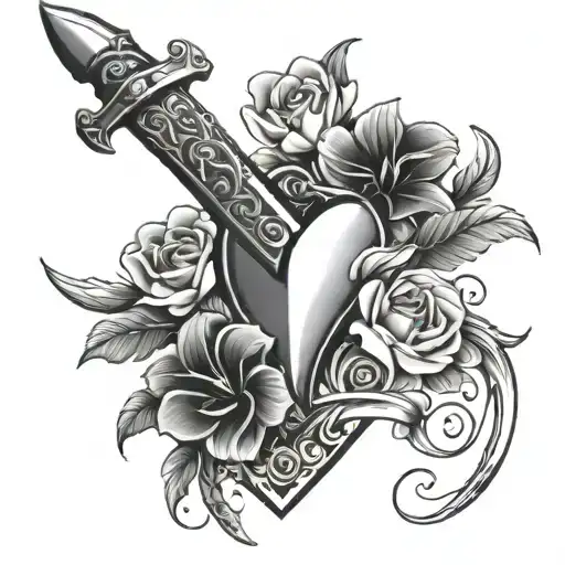 Flowers And A Dagger In The Heart