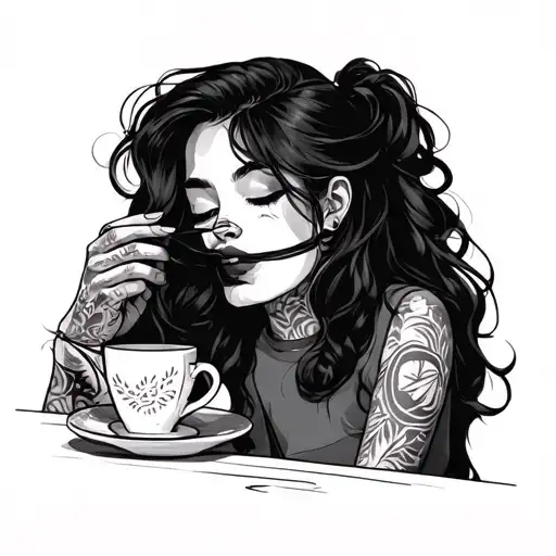 This Morning With Her Having Coffee
