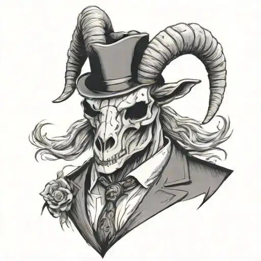 Goat Skull Wearing Suit