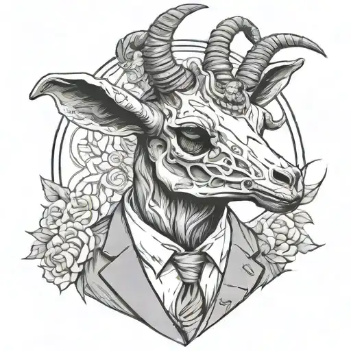 Goat Skull And Suit