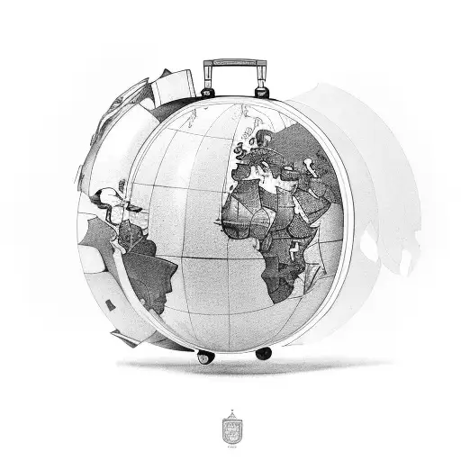 Globe With Suitcases