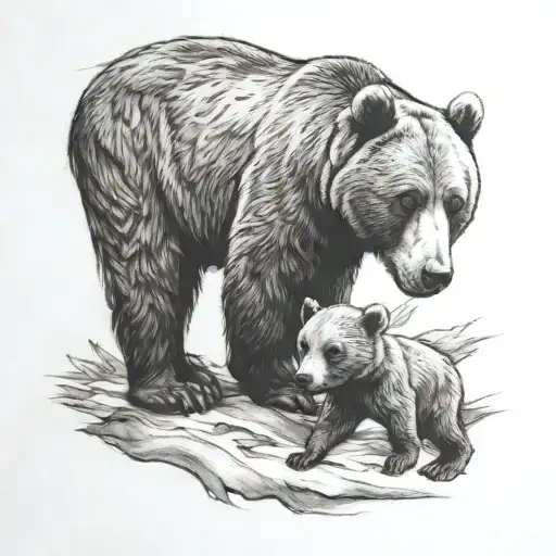 Realism Bear And Baby