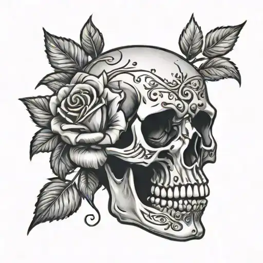 Skull And Rose