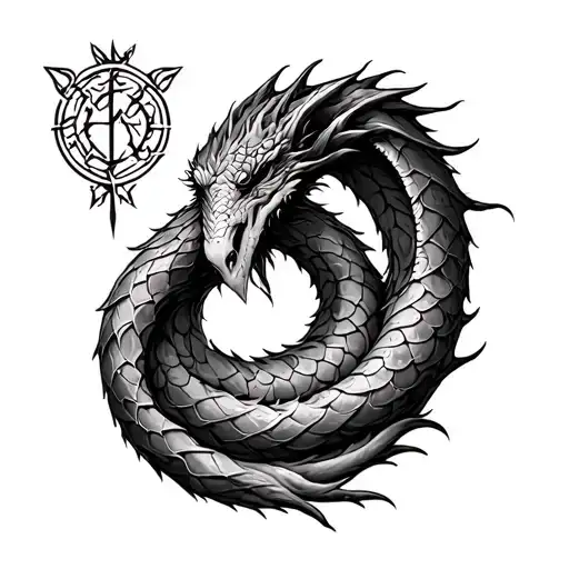 Jormungandr Tree Norse Runes
