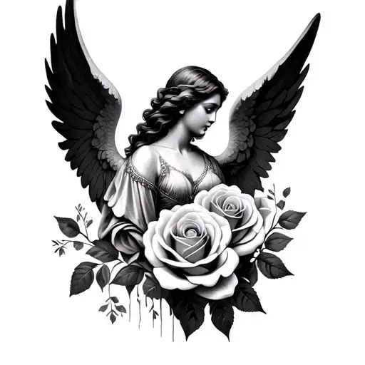 Angel And Roses