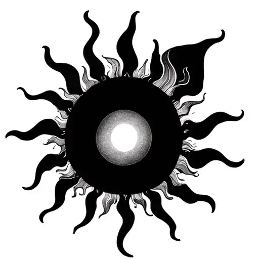 Small Sun Tatto For Finger