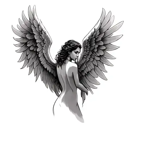 Angel Wings With Back Pencil Features