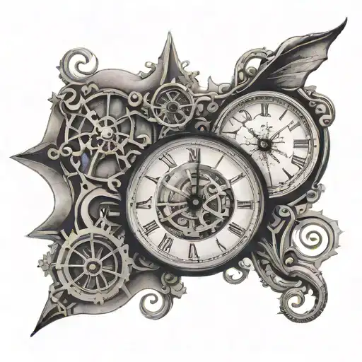 Puzzle Piece And Dali Clock