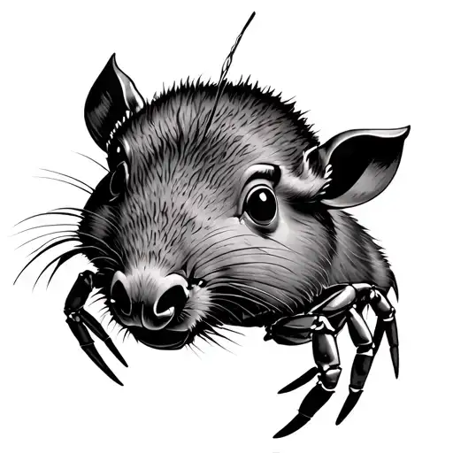 Cute Gothic Capybara-crab