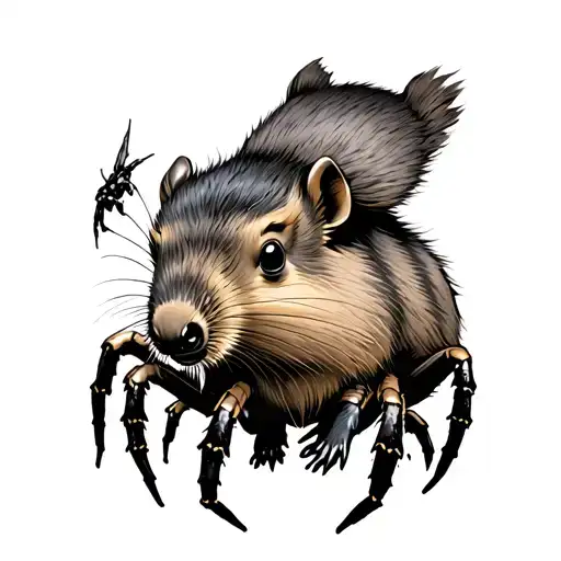 Cute Gothic Capybara-spider