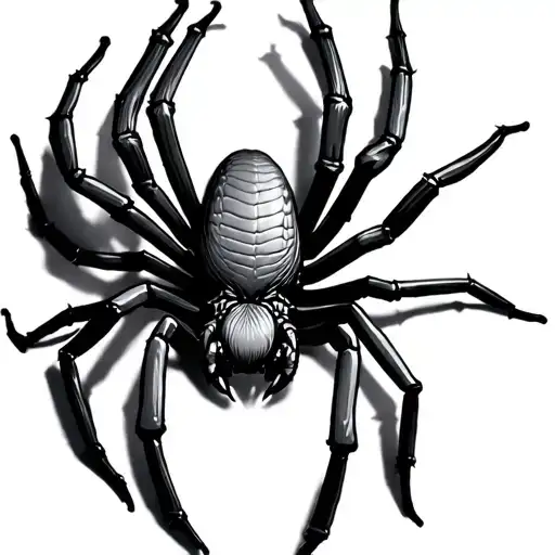 Spider 3D Tattoo With Shadow