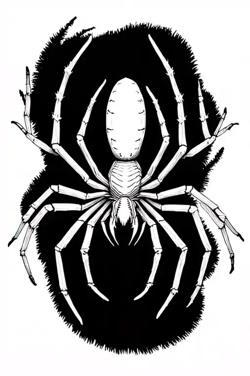 Spider 3D Tattoo With Shadow