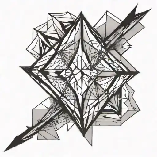 Geometric Arrow Piecing A Diamond