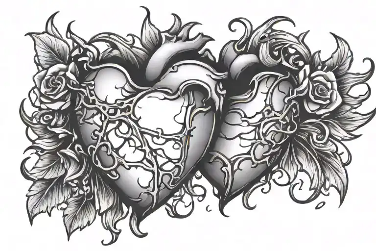 Broken Heart With Knofe