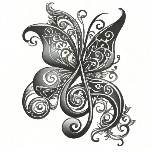Butterfly Body Treble Clef Symbol