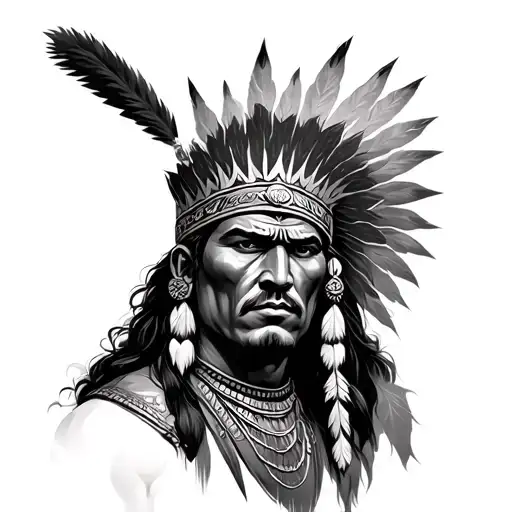 Indian Warrior With Crown