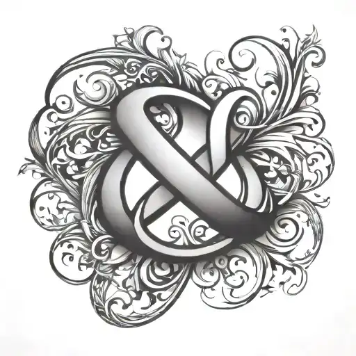 An Infinity Symbol With The Letters J And L