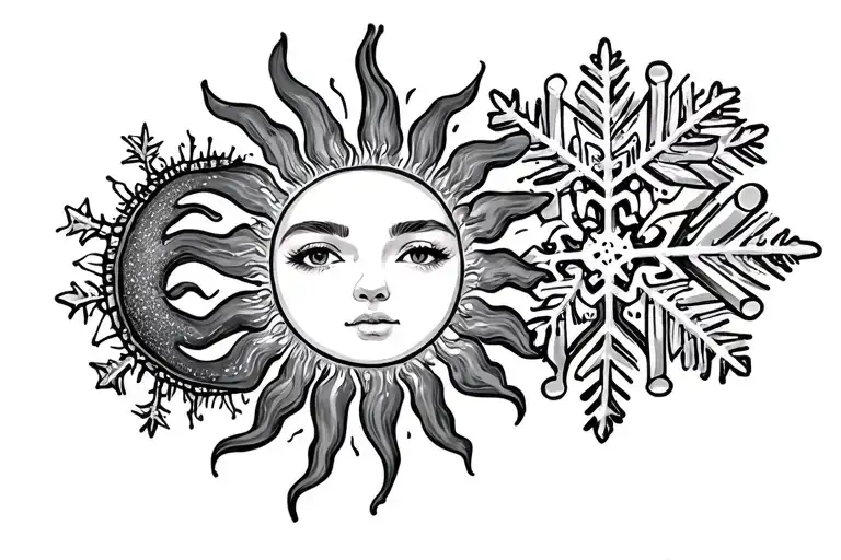 A Sun And A Snowflake