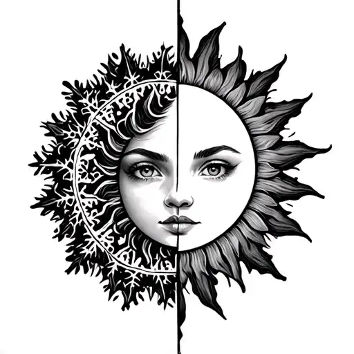 Half Sun Half Snowflake