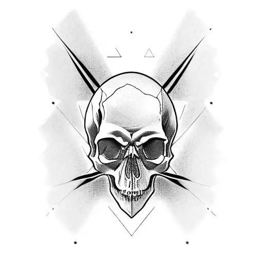 Skull With Double Helix