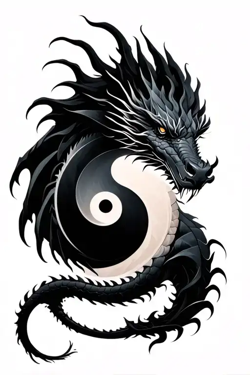 Dragon And Yin Yang