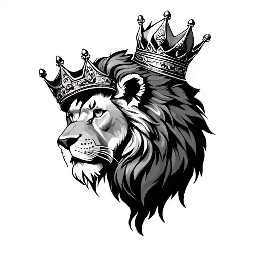 Lion Wearing A Crown