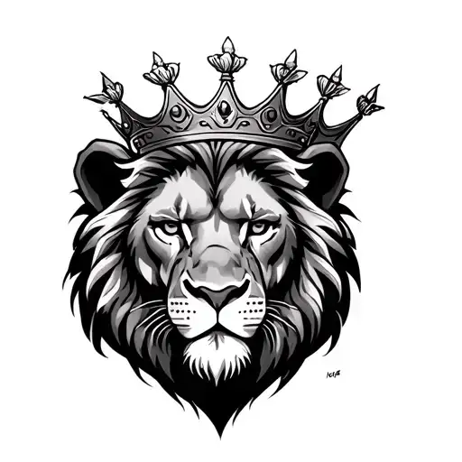 Lion Wearing A Crown