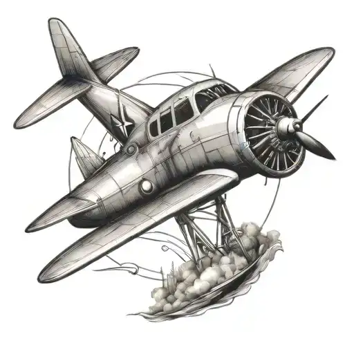 Airplane Flying Across