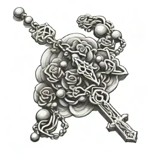 Rosary Beads Spread Out