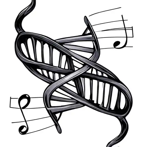 Dna Music Notes Forming