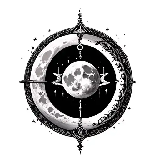 Libra And Moon Surrounded