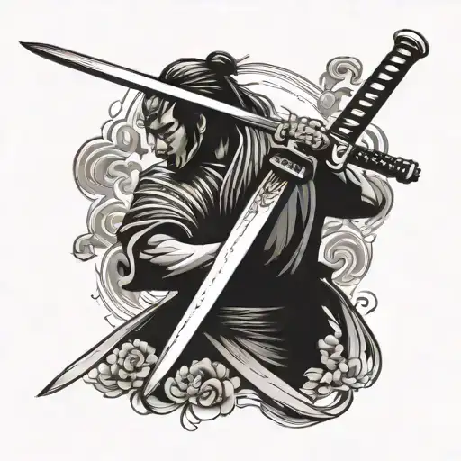 Samurai Sword Surrounded