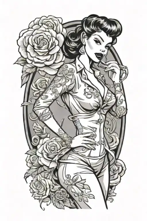 Pin Up Girl Standing