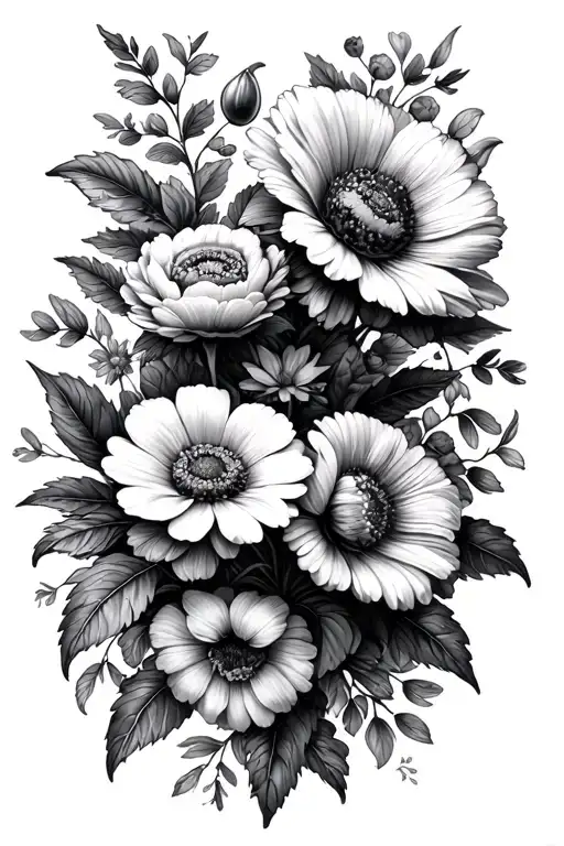 April Birth Flower Cluster