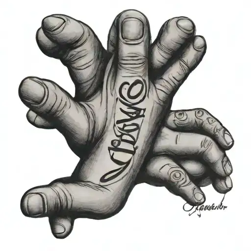 Baby Hands With The Word Keaziah