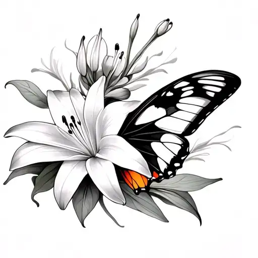 Lily And Butterfly