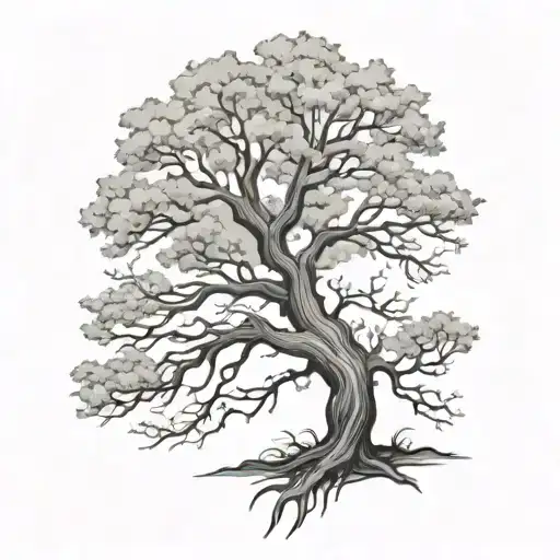 Tree Burning And Growing