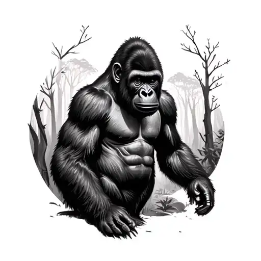Gorilla Alone Forest