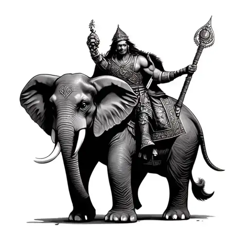 Warrior On Elephant