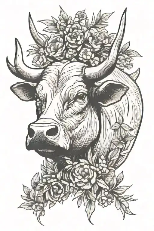 Bull Head With Rosemary