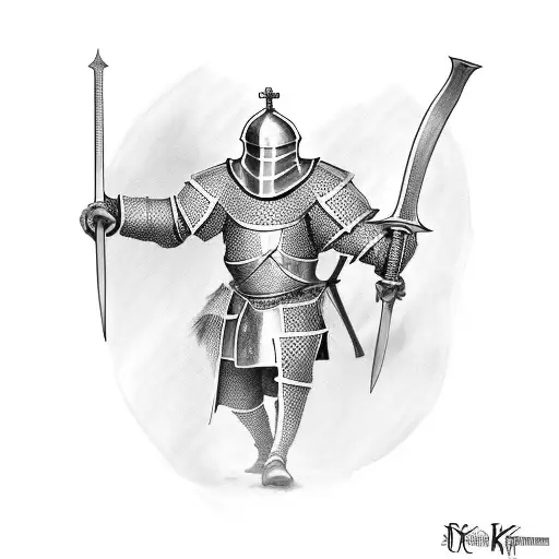 Medieval Knight With A Sword