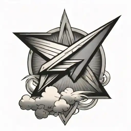 Angle And Paper Airplane Flying