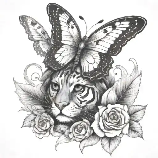 Butterfly With Eyes Of Dog In The Wings