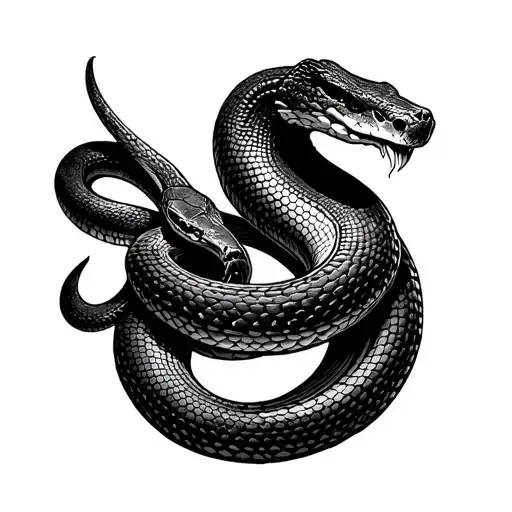 Snake Biting It's Own Tail