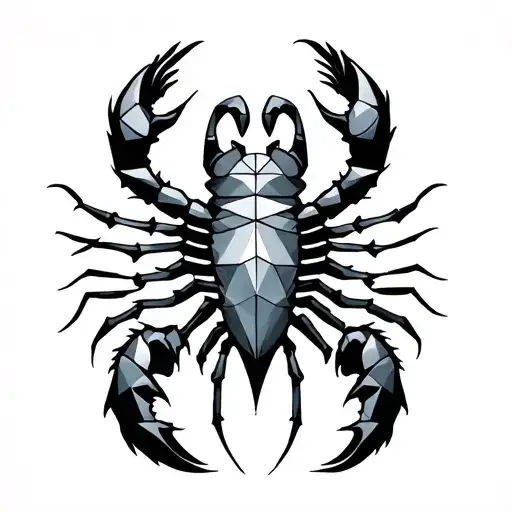 Scorpio And Gemini Geometric Design