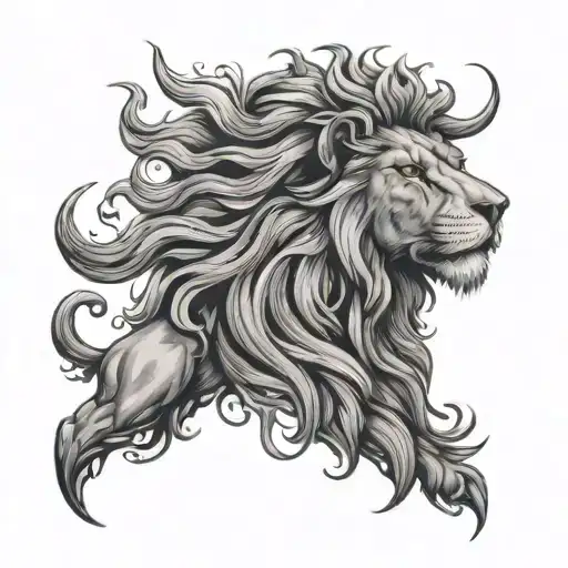 Lion Head Like Sun In Heaven