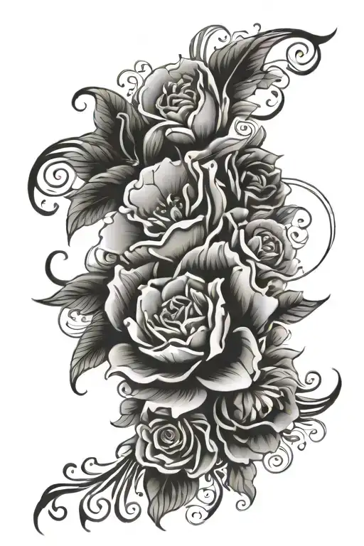 Floral Sleeve Tattoo Design