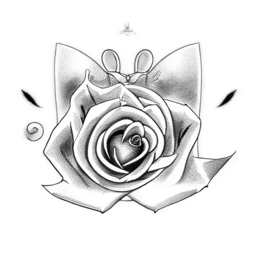 Cat Paw With Rose And Cross