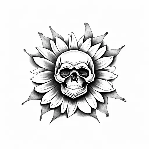Skull Bird Daisy